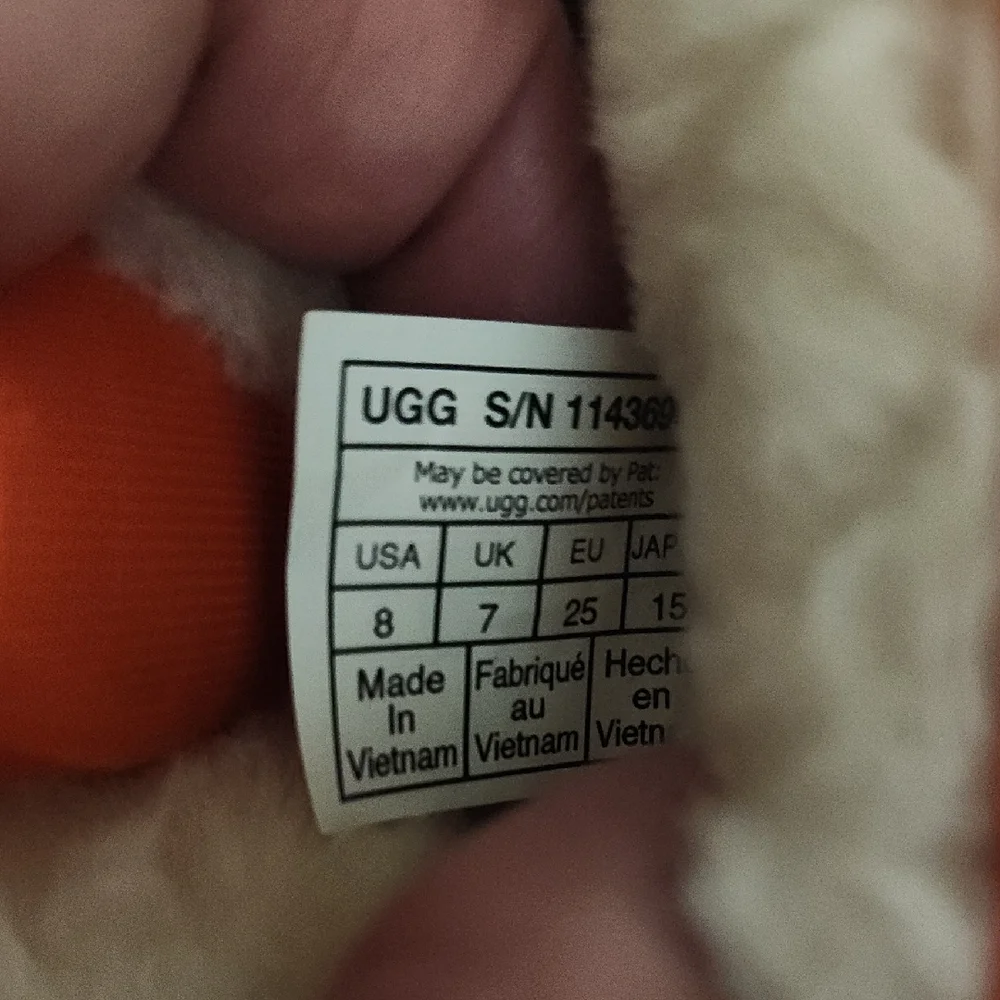 UGG Kids Classic Mini Zip Boots Brown Suede Orange Trim Toddler Girl Size 8